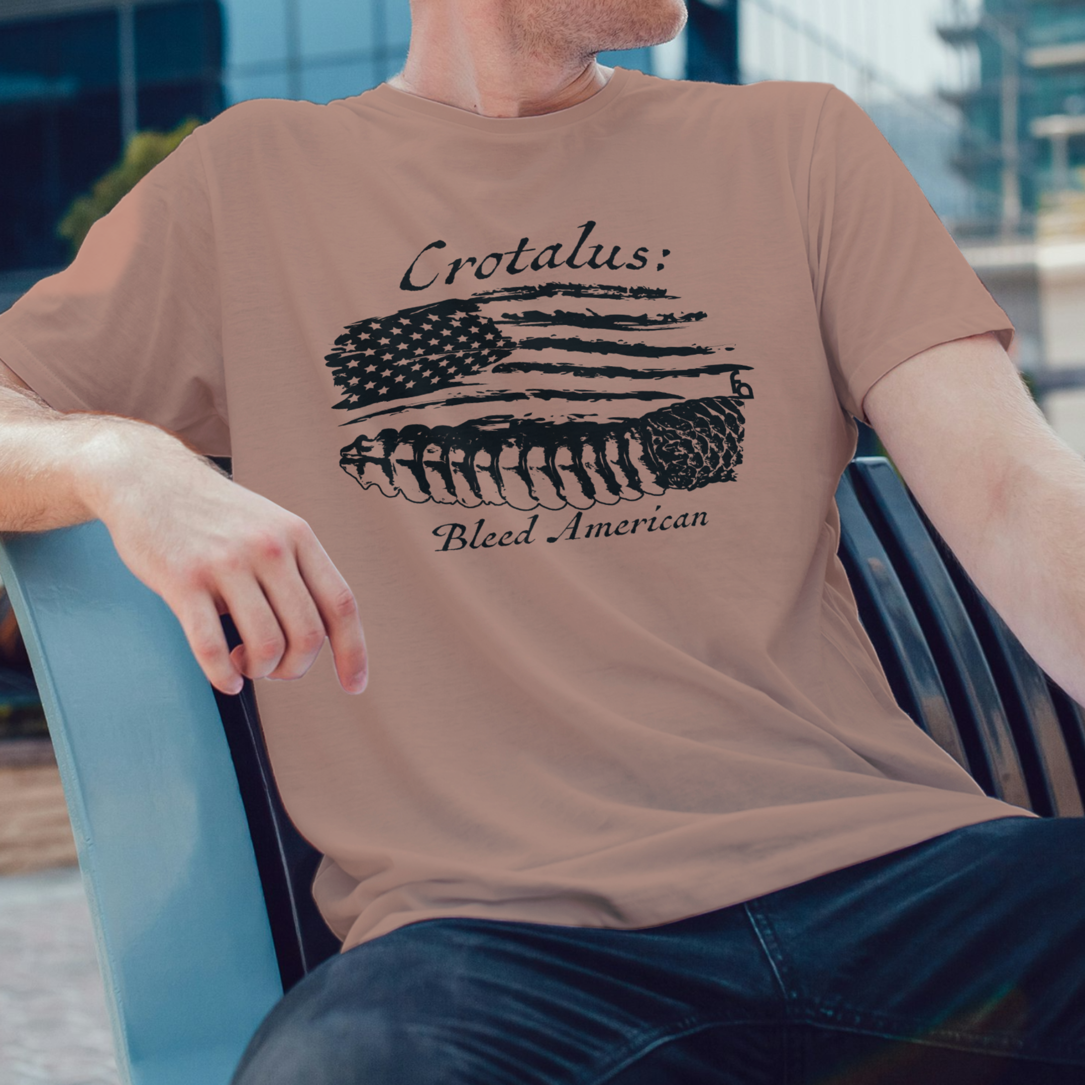 Crotalus Bleed American V2 | Rattlesnake Tee