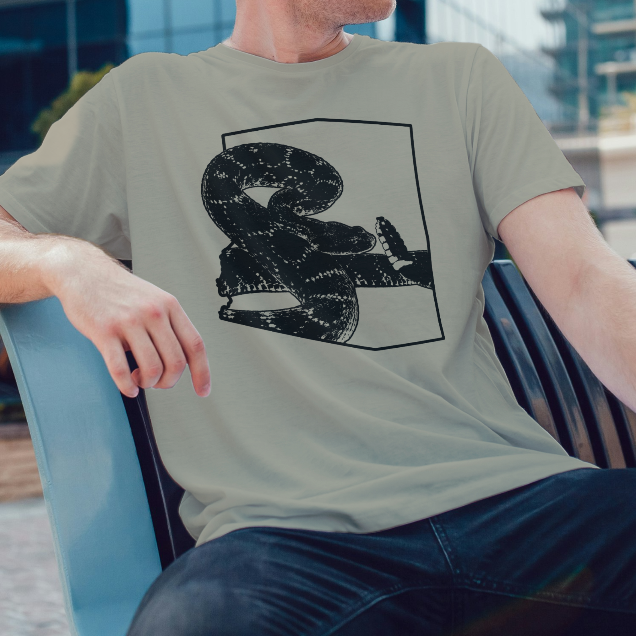AZ Black Rattlesnake Tee