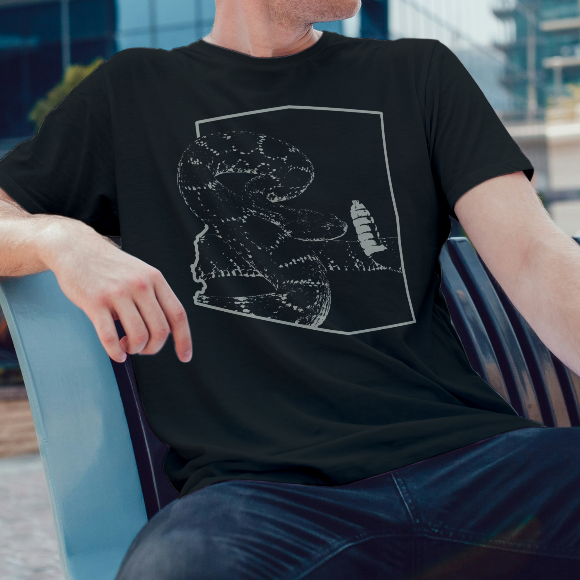 AZ Black Rattlesnake Tee