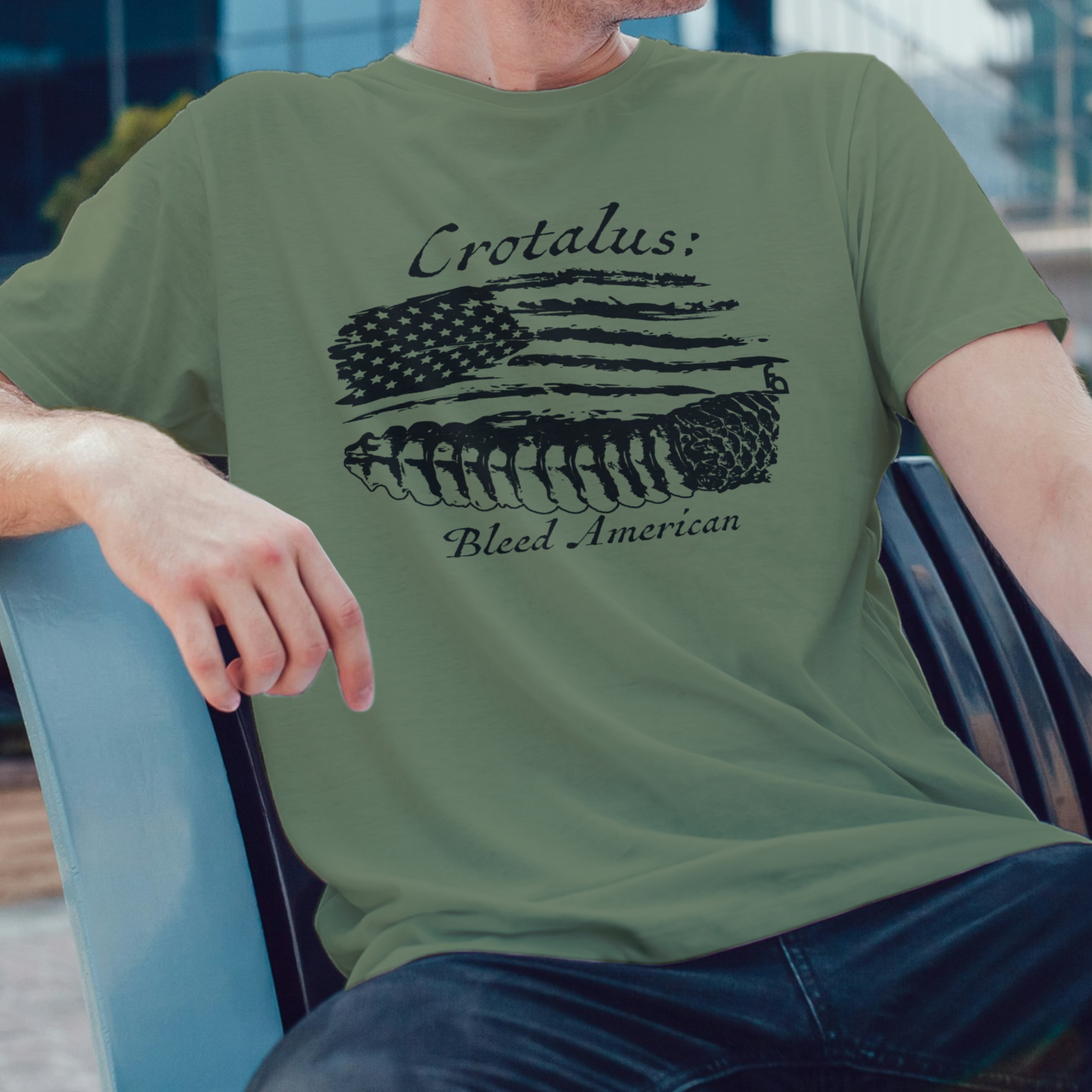 Crotalus Bleed American V2 | Rattlesnake Tee