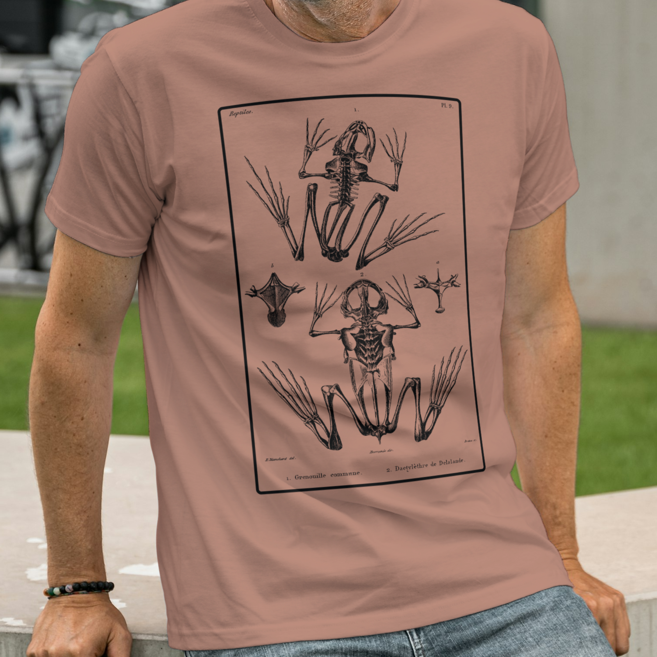Vintage Frog Skeleton Tee